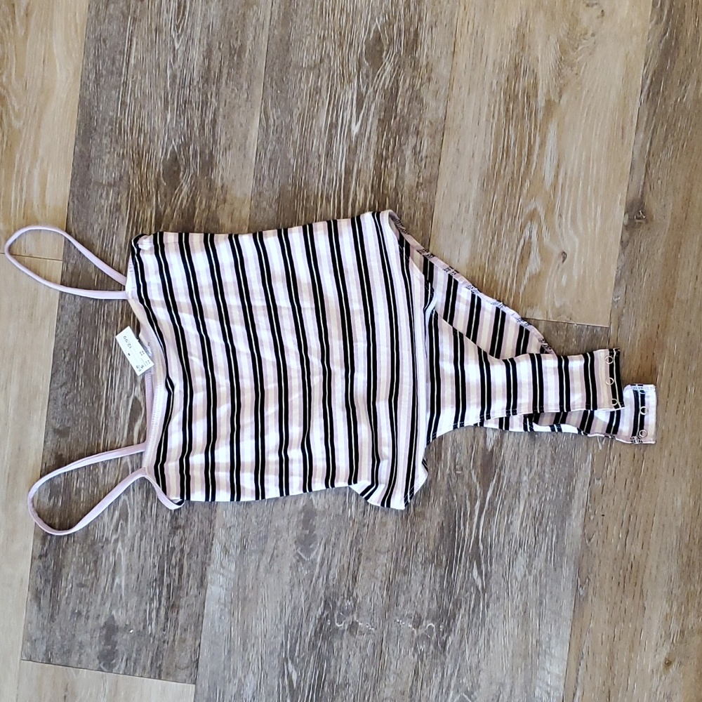 H&M striped bodysuit NWT